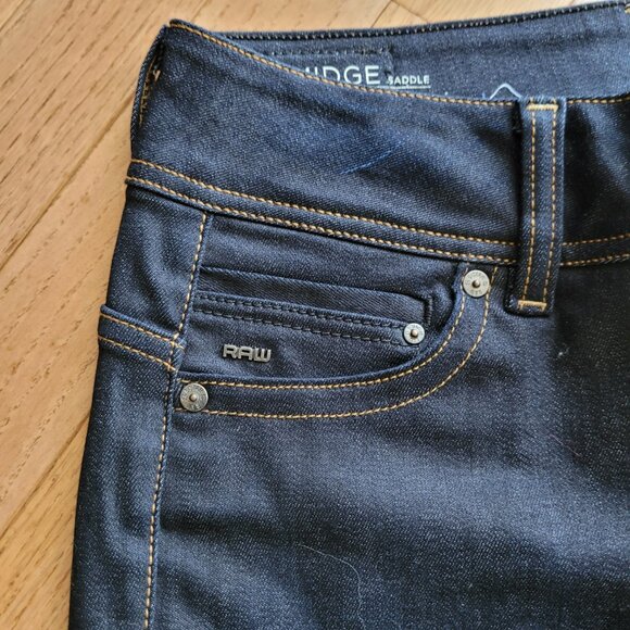 G-Star Raw Midge Saddle Mid Straight Jeans Dark Blue 27 - Picture 4 of 16